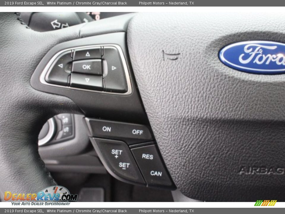 2019 Ford Escape SEL White Platinum / Chromite Gray/Charcoal Black Photo #16