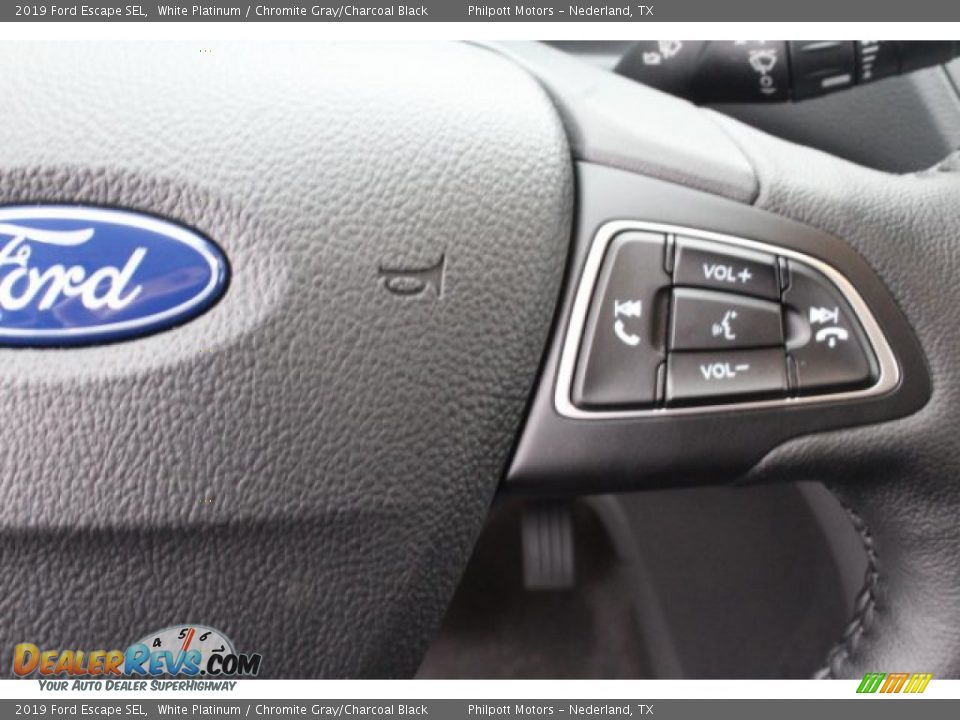2019 Ford Escape SEL White Platinum / Chromite Gray/Charcoal Black Photo #17