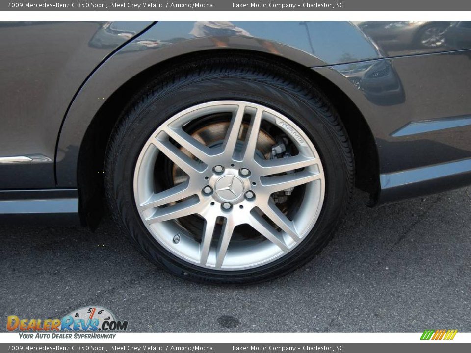 2009 Mercedes-Benz C 350 Sport Steel Grey Metallic / Almond/Mocha Photo #18