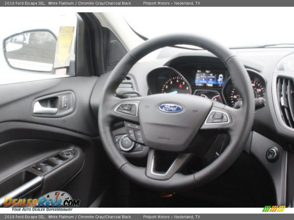 2019 Ford Escape SEL White Platinum / Chromite Gray/Charcoal Black Photo #21