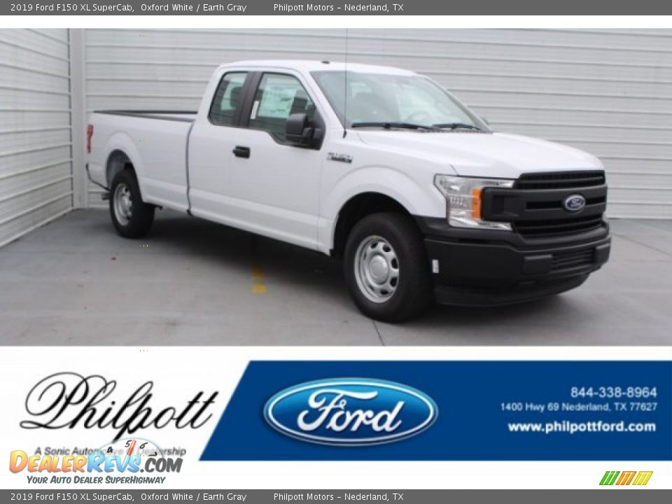 2019 Ford F150 XL SuperCab Oxford White / Earth Gray Photo #1