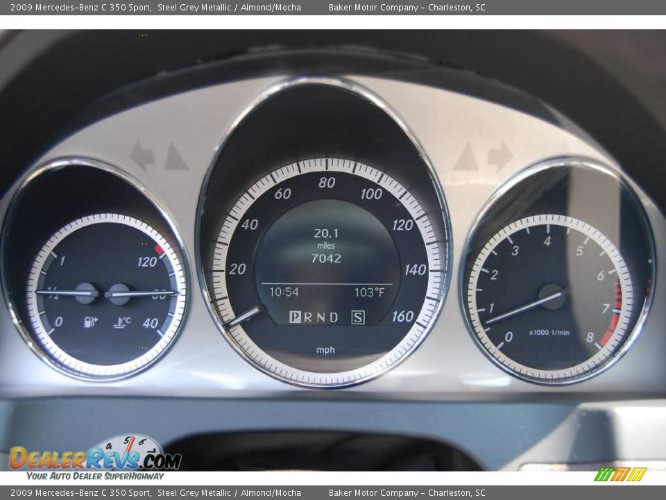 2009 Mercedes-Benz C 350 Sport Steel Grey Metallic / Almond/Mocha Photo #22