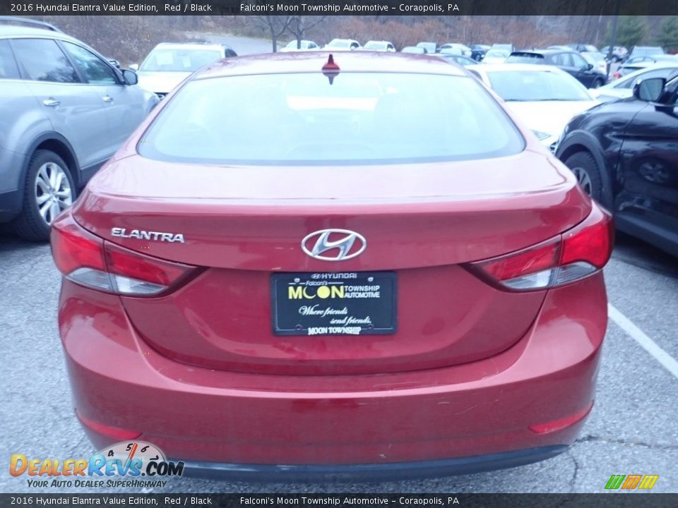 2016 Hyundai Elantra Value Edition Red / Black Photo #3