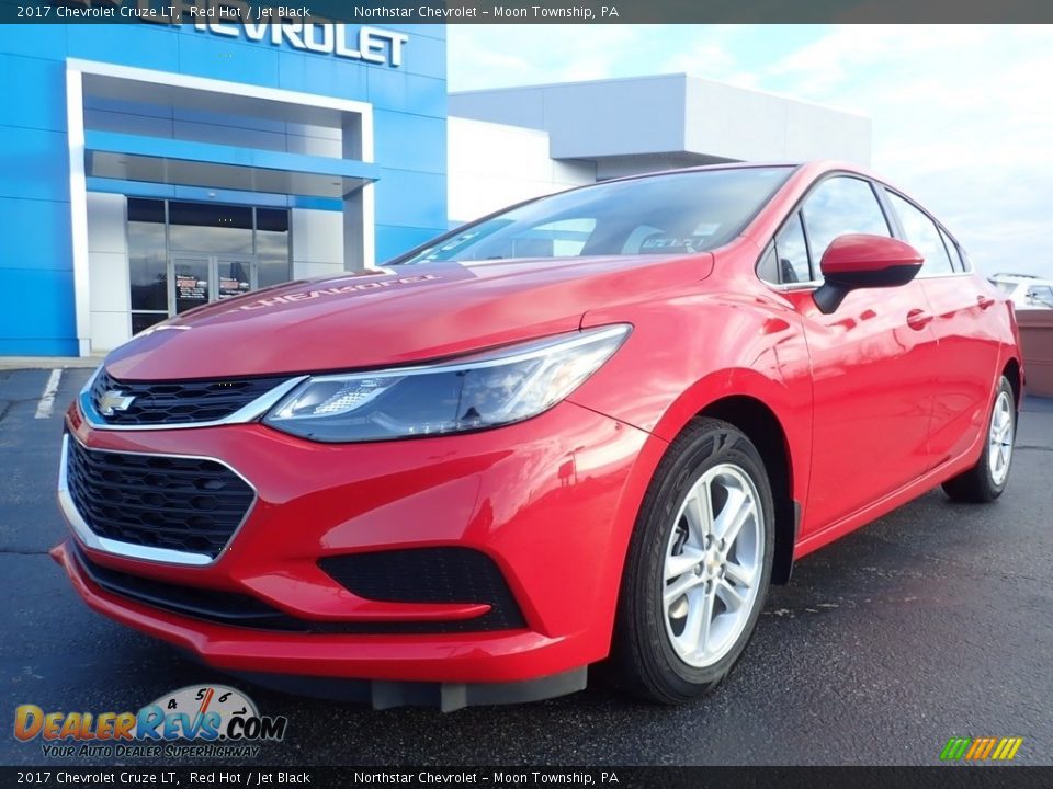 2017 Chevrolet Cruze LT Red Hot / Jet Black Photo #2