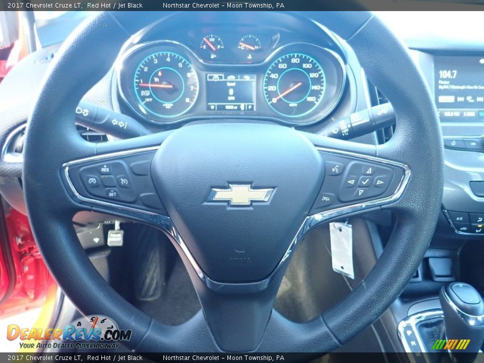 2017 Chevrolet Cruze LT Red Hot / Jet Black Photo #26
