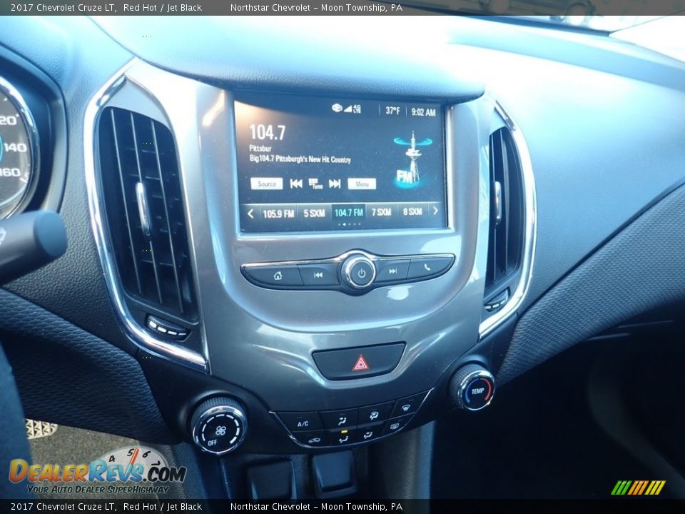 2017 Chevrolet Cruze LT Red Hot / Jet Black Photo #27
