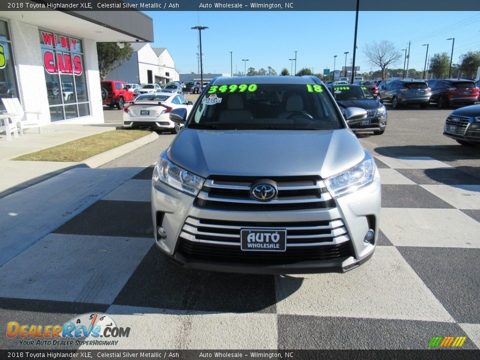 2018 Toyota Highlander XLE Celestial Silver Metallic / Ash Photo #2