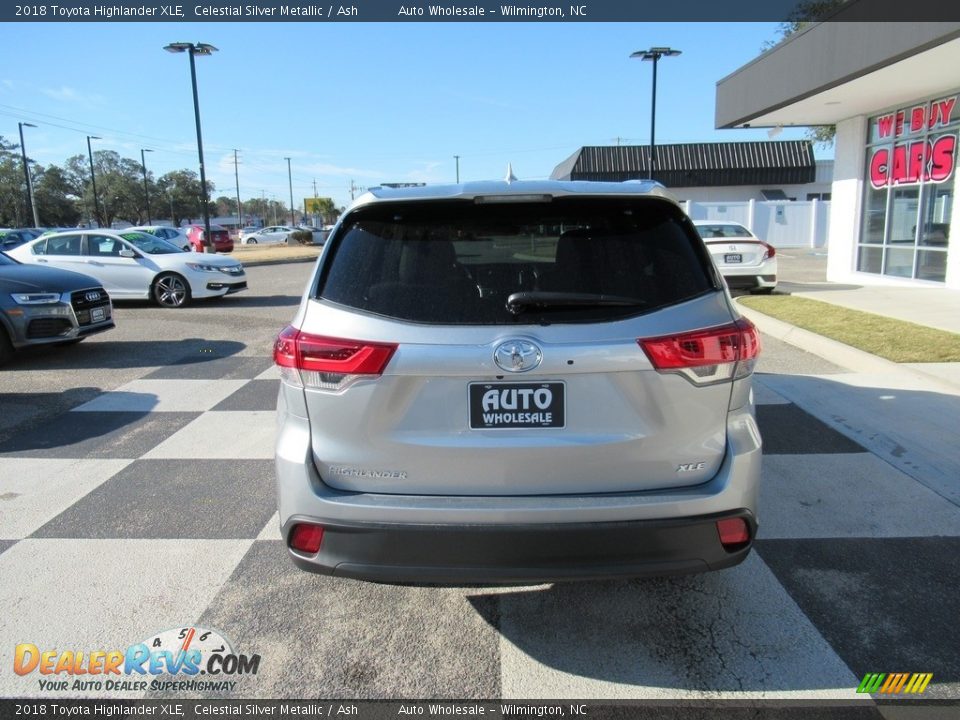 2018 Toyota Highlander XLE Celestial Silver Metallic / Ash Photo #4