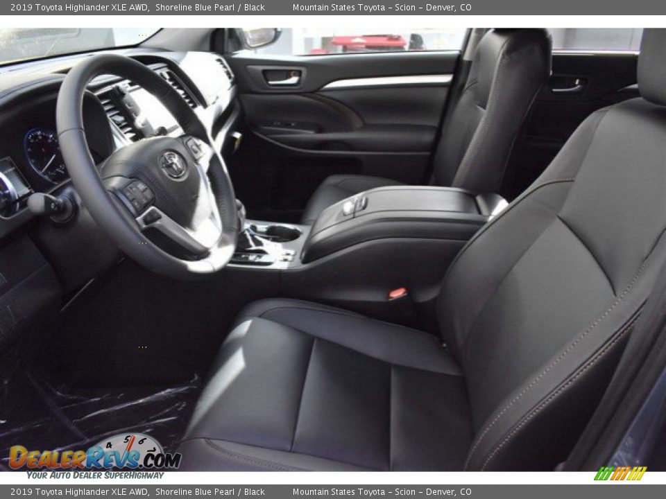 2019 Toyota Highlander XLE AWD Shoreline Blue Pearl / Black Photo #6