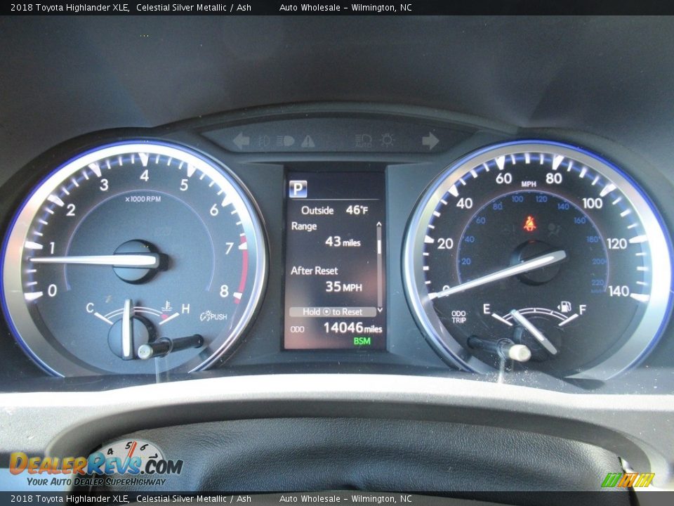 2018 Toyota Highlander XLE Celestial Silver Metallic / Ash Photo #16