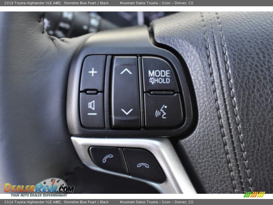 2019 Toyota Highlander XLE AWD Shoreline Blue Pearl / Black Photo #29