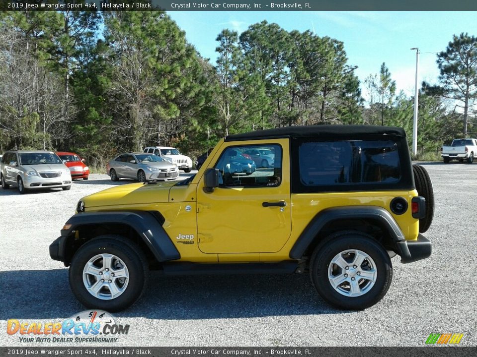 2019 Jeep Wrangler Sport 4x4 Hellayella / Black Photo #2