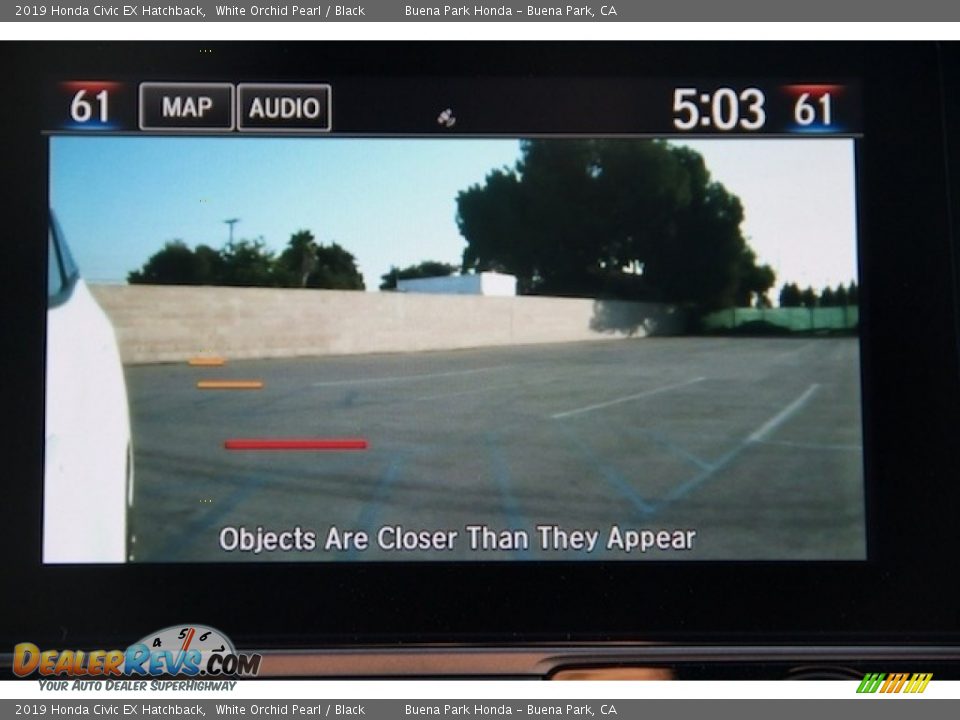 2019 Honda Civic EX Hatchback White Orchid Pearl / Black Photo #6