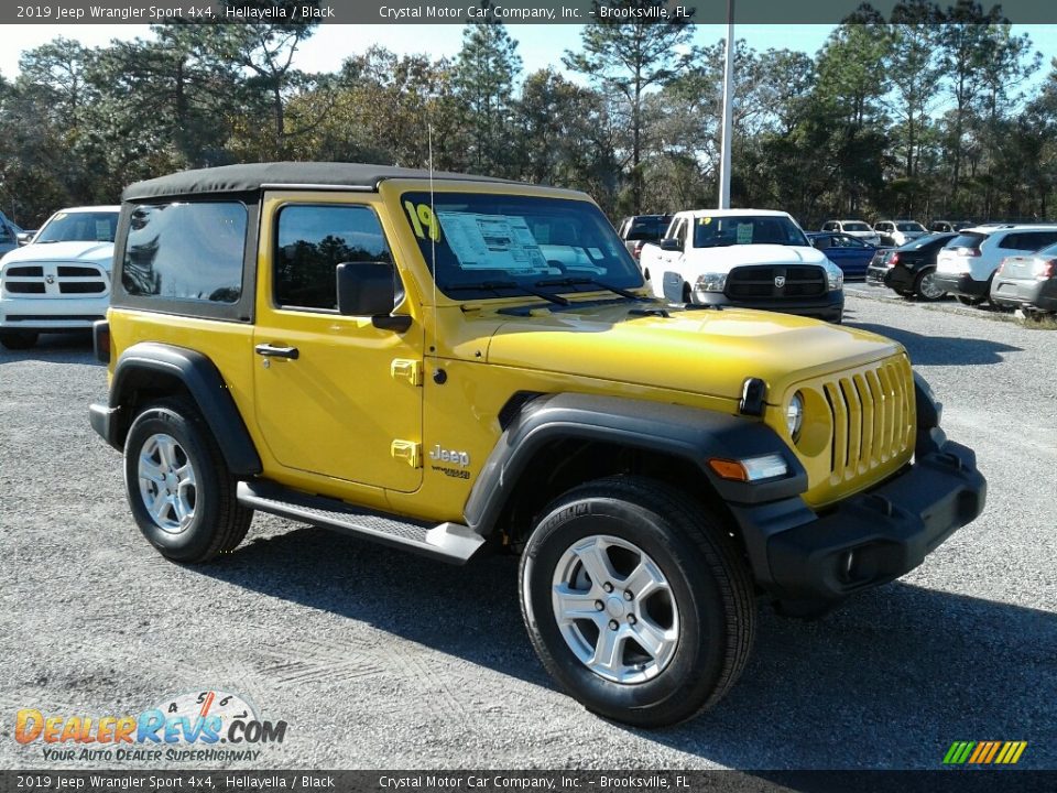 2019 Jeep Wrangler Sport 4x4 Hellayella / Black Photo #7