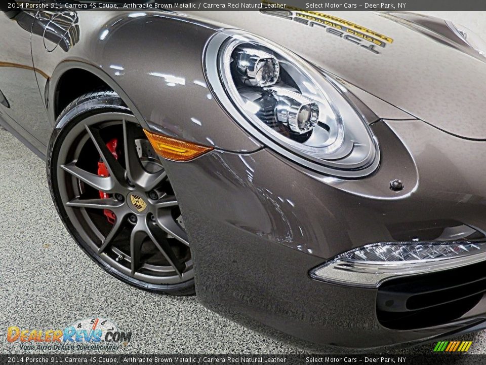 2014 Porsche 911 Carrera 4S Coupe Anthracite Brown Metallic / Carrera Red Natural Leather Photo #6
