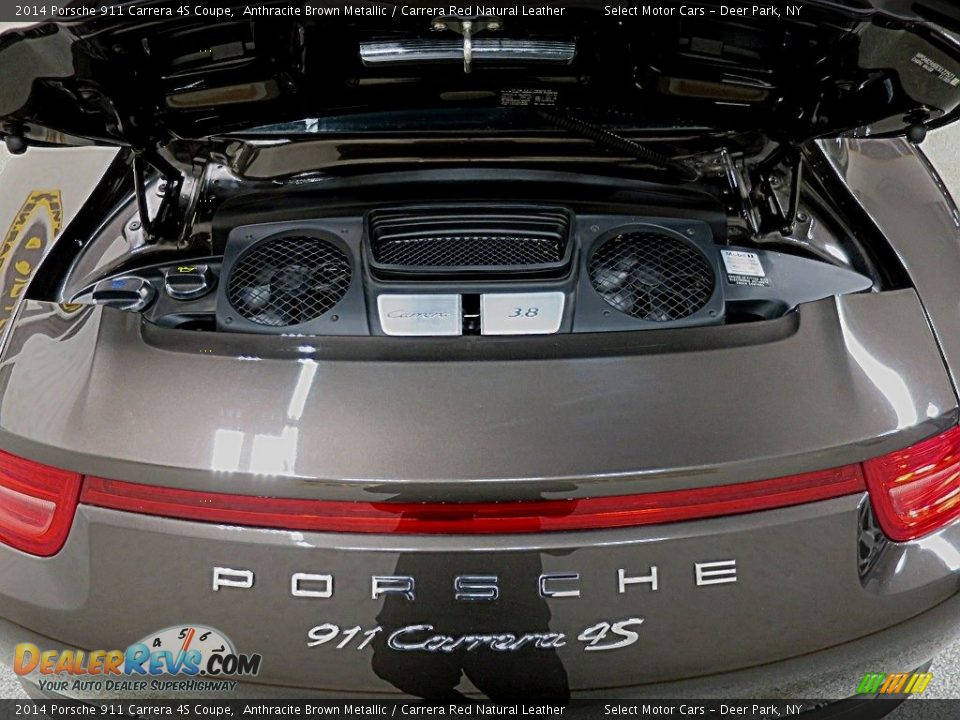 2014 Porsche 911 Carrera 4S Coupe Anthracite Brown Metallic / Carrera Red Natural Leather Photo #10