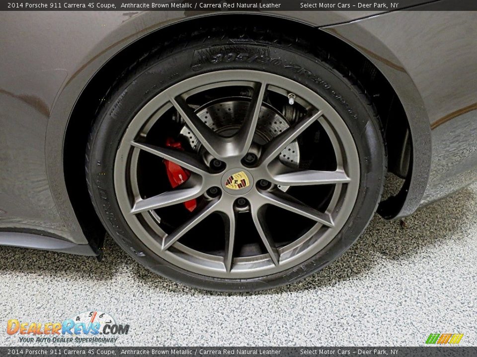 2014 Porsche 911 Carrera 4S Coupe Anthracite Brown Metallic / Carrera Red Natural Leather Photo #12