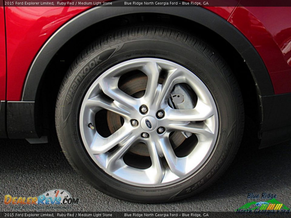 2015 Ford Explorer Limited Ruby Red / Medium Light Stone Photo #9