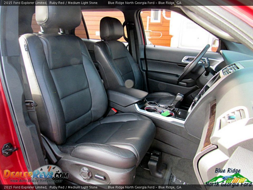 2015 Ford Explorer Limited Ruby Red / Medium Light Stone Photo #11