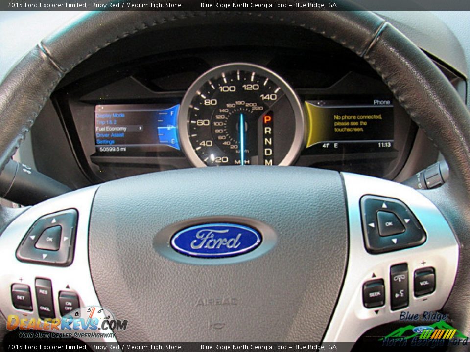 2015 Ford Explorer Limited Ruby Red / Medium Light Stone Photo #15