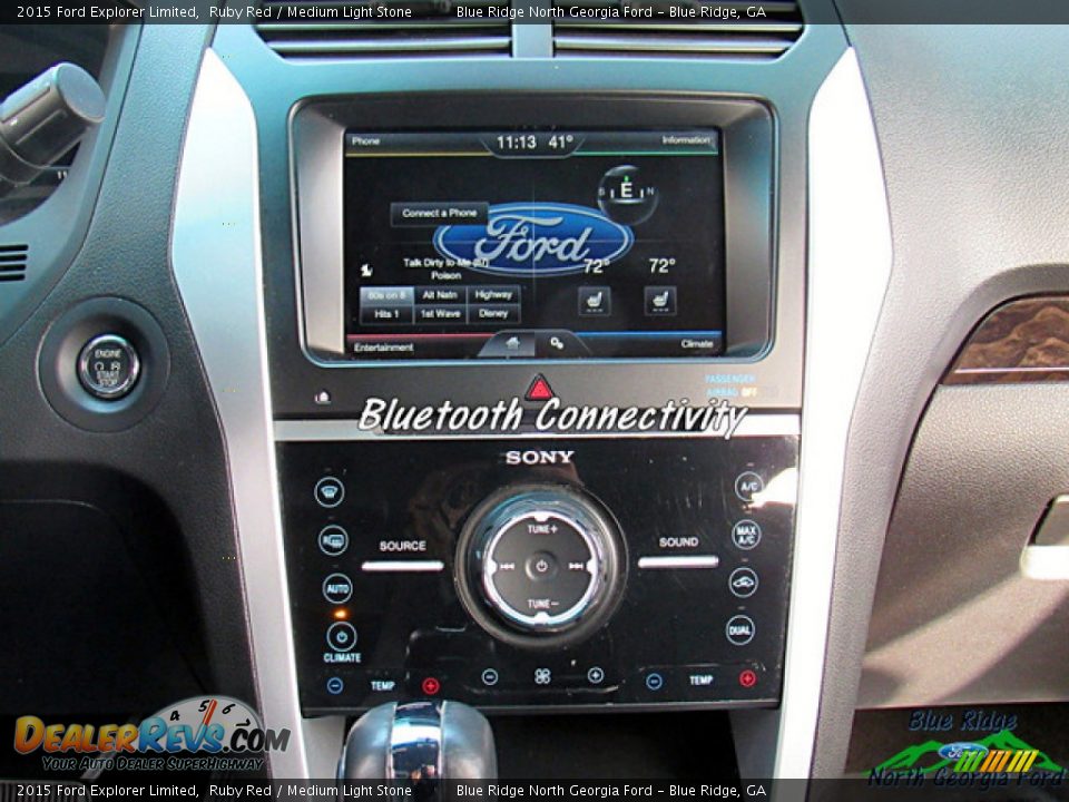 2015 Ford Explorer Limited Ruby Red / Medium Light Stone Photo #16