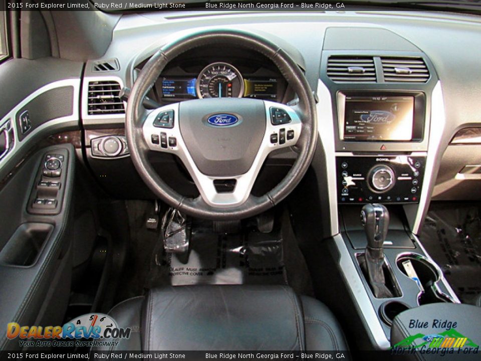 2015 Ford Explorer Limited Ruby Red / Medium Light Stone Photo #21