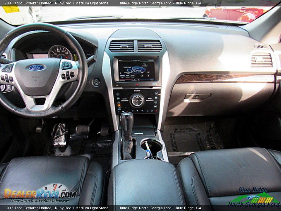 2015 Ford Explorer Limited Ruby Red / Medium Light Stone Photo #22