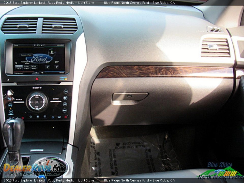 2015 Ford Explorer Limited Ruby Red / Medium Light Stone Photo #23