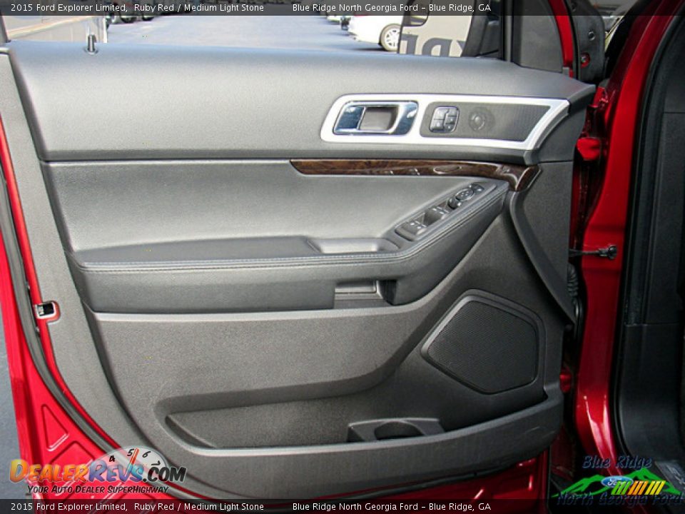 2015 Ford Explorer Limited Ruby Red / Medium Light Stone Photo #25