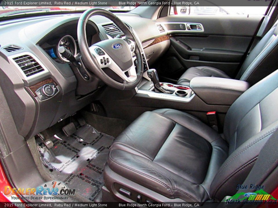 2015 Ford Explorer Limited Ruby Red / Medium Light Stone Photo #26