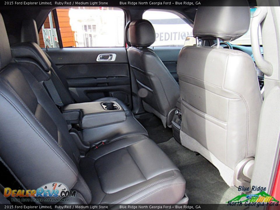2015 Ford Explorer Limited Ruby Red / Medium Light Stone Photo #28