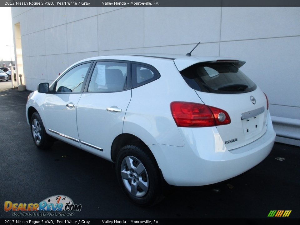 2013 Nissan Rogue S AWD Pearl White / Gray Photo #3
