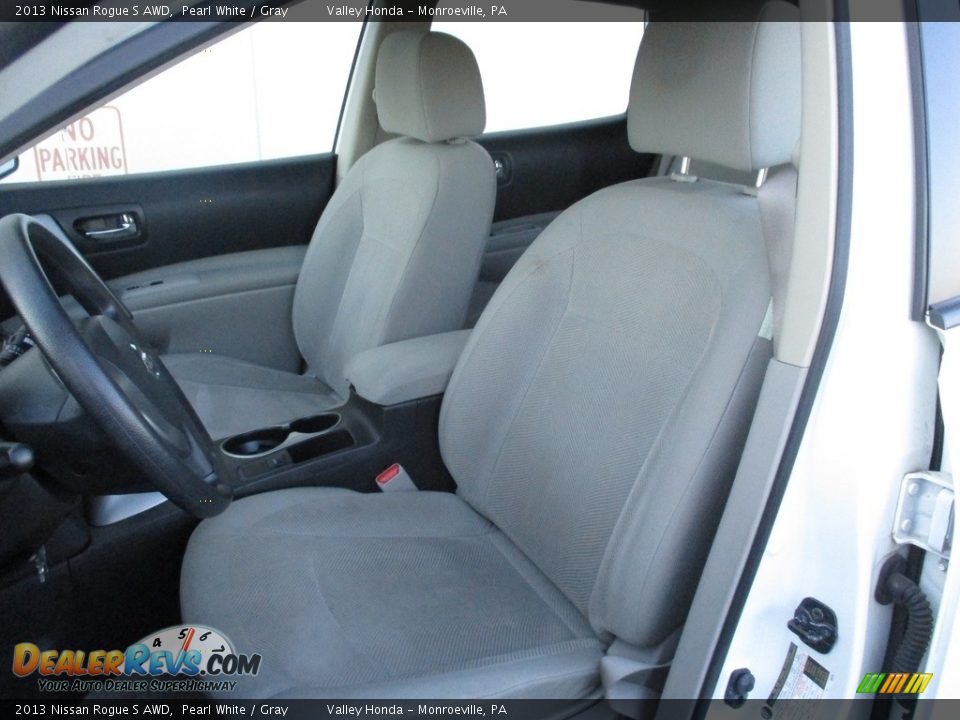 2013 Nissan Rogue S AWD Pearl White / Gray Photo #12
