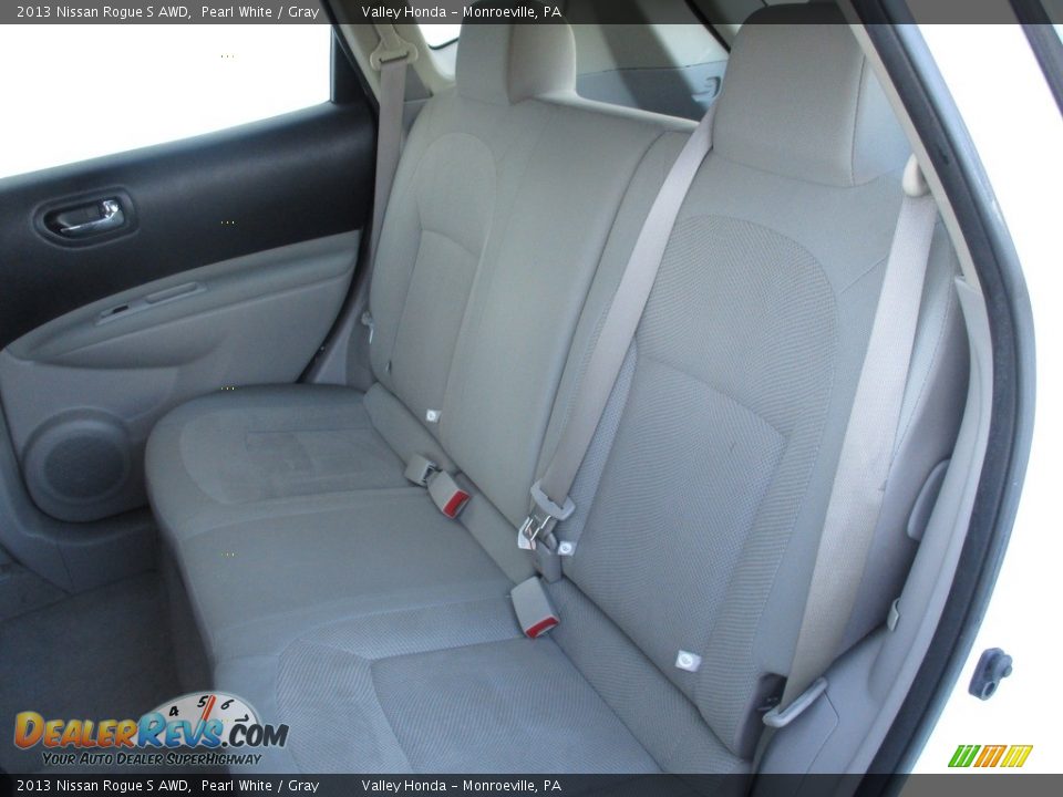 2013 Nissan Rogue S AWD Pearl White / Gray Photo #13