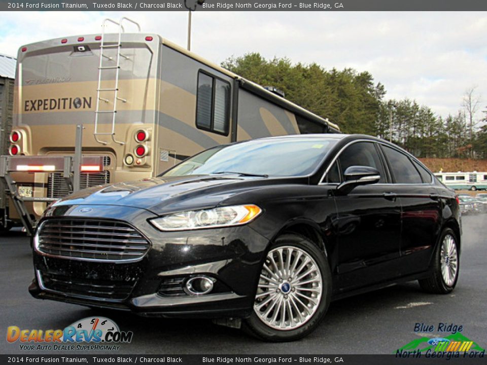 2014 Ford Fusion Titanium Tuxedo Black / Charcoal Black Photo #1