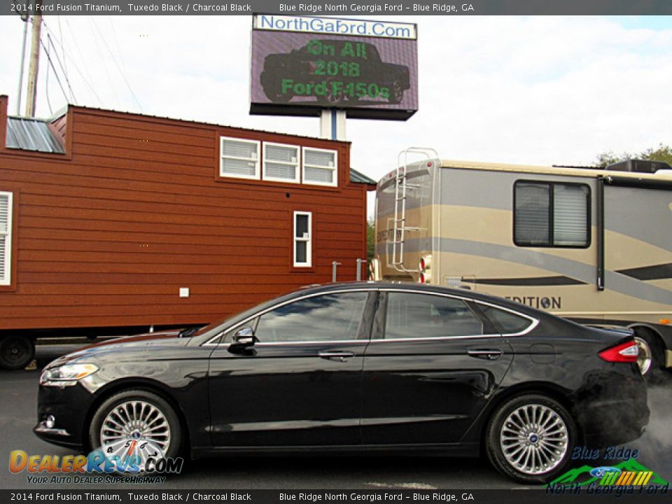 2014 Ford Fusion Titanium Tuxedo Black / Charcoal Black Photo #2