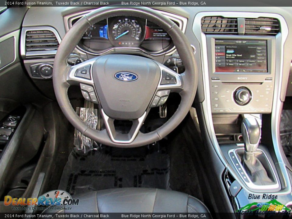 2014 Ford Fusion Titanium Tuxedo Black / Charcoal Black Photo #14