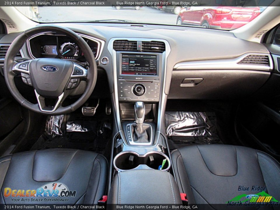 2014 Ford Fusion Titanium Tuxedo Black / Charcoal Black Photo #15