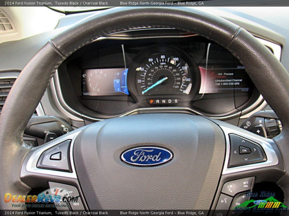 2014 Ford Fusion Titanium Tuxedo Black / Charcoal Black Photo #17