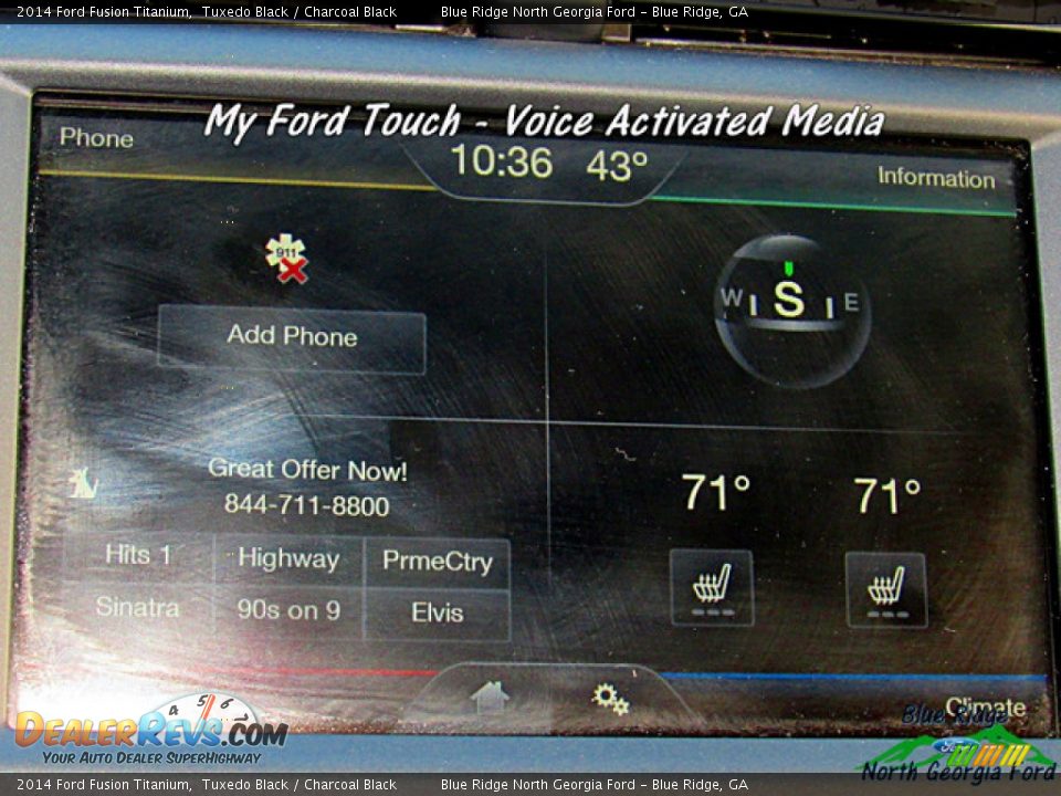 2014 Ford Fusion Titanium Tuxedo Black / Charcoal Black Photo #19