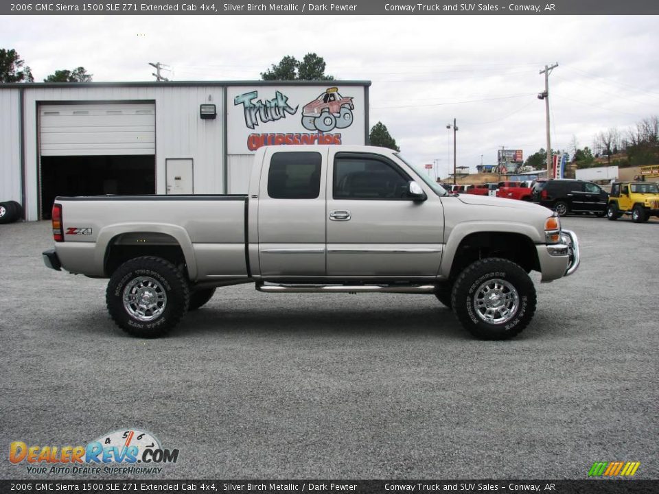 2006 GMC Sierra 1500 SLE Z71 Extended Cab 4x4 Silver Birch Metallic / Dark Pewter Photo #5