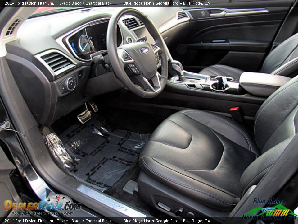 2014 Ford Fusion Titanium Tuxedo Black / Charcoal Black Photo #26