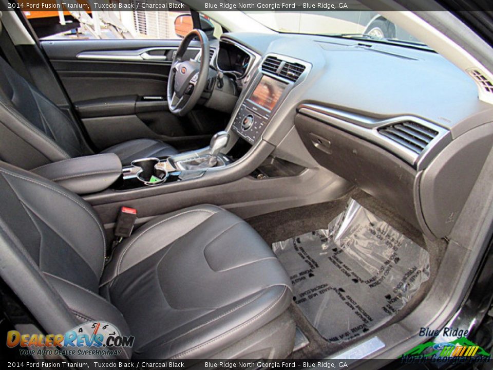 2014 Ford Fusion Titanium Tuxedo Black / Charcoal Black Photo #27