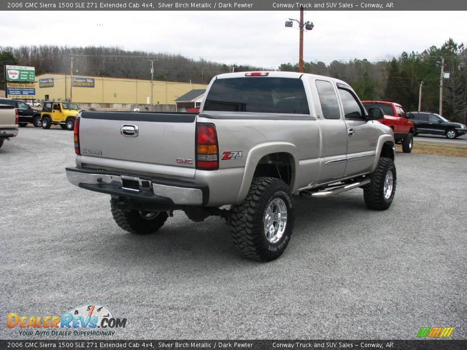 2006 GMC Sierra 1500 SLE Z71 Extended Cab 4x4 Silver Birch Metallic / Dark Pewter Photo #6