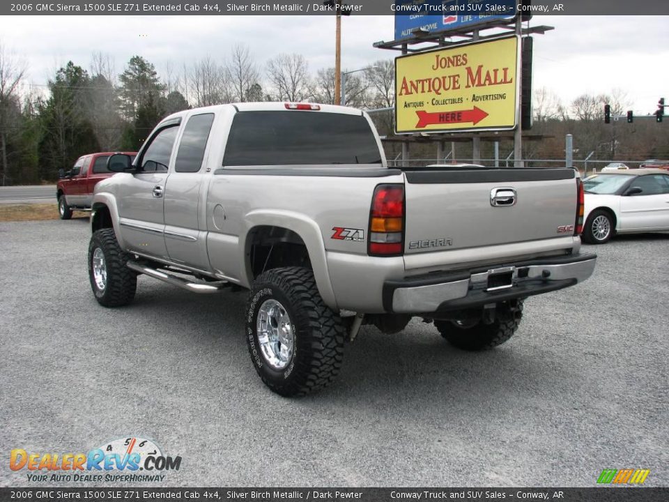 2006 GMC Sierra 1500 SLE Z71 Extended Cab 4x4 Silver Birch Metallic / Dark Pewter Photo #8