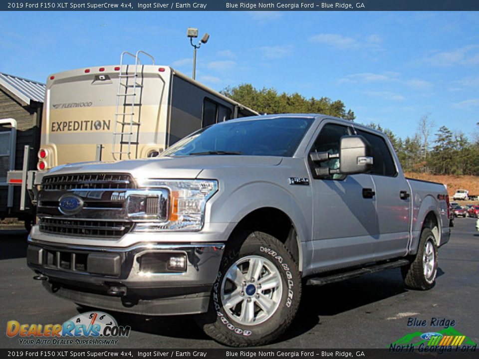 2019 Ford F150 XLT Sport SuperCrew 4x4 Ingot Silver / Earth Gray Photo #1