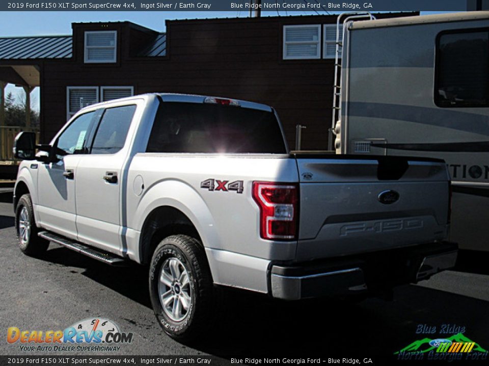 2019 Ford F150 XLT Sport SuperCrew 4x4 Ingot Silver / Earth Gray Photo #3