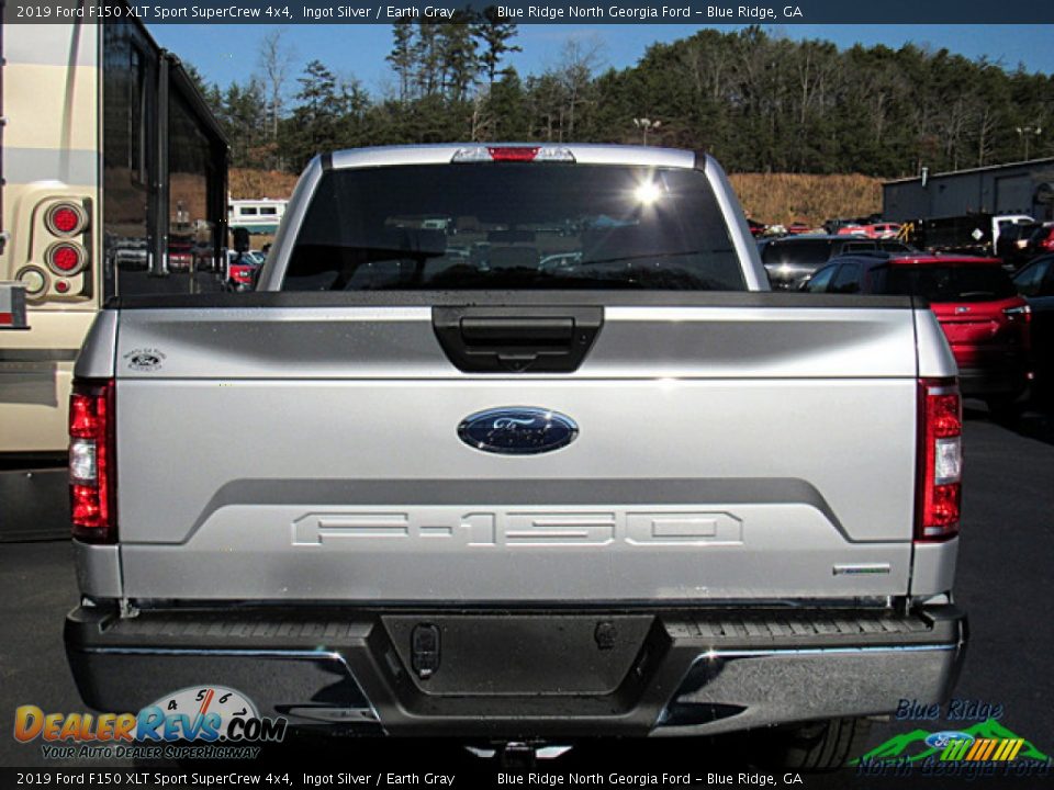 2019 Ford F150 XLT Sport SuperCrew 4x4 Ingot Silver / Earth Gray Photo #4