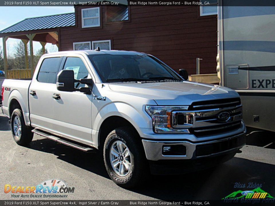 2019 Ford F150 XLT Sport SuperCrew 4x4 Ingot Silver / Earth Gray Photo #7