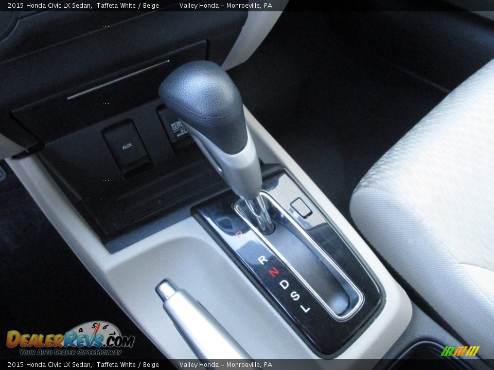 2015 Honda Civic LX Sedan Taffeta White / Beige Photo #14